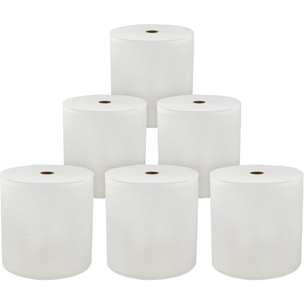 Genuine Joe Genuine Joe Hardwound Paper Towels, 1 Ply, Continuous Roll Sheets, 850 ft, White, 6 PK - GJO96850