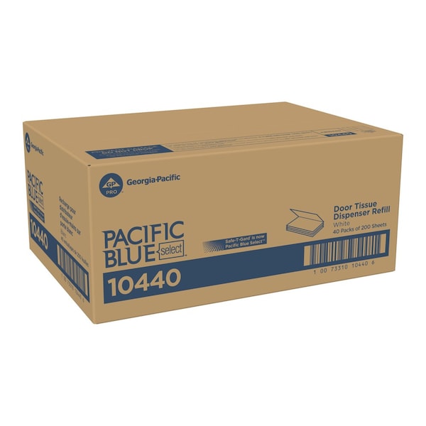Georgia-Pacific Safe-T-Gard Multifold Paper Towels, 2 Ply, 200 Sheets, White, 40 PK - 10440