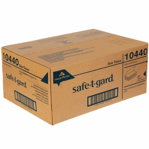 Georgia-Pacific Safe-T-Gard Multifold Paper Towels, 2 Ply, 200 Sheets, White, 40 PK - 10440