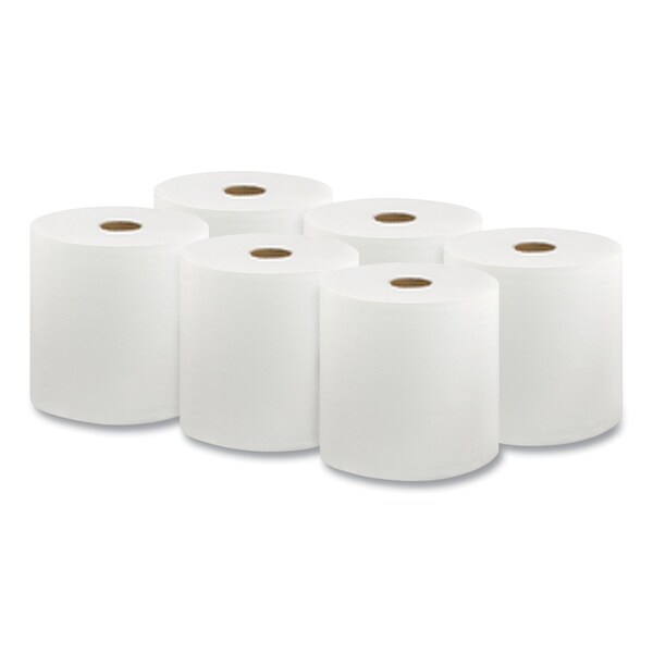 Livi Vpg Select Hard Wound Roll Towel, 1-Ply, 8 in. x 1,000 ft, White, 6PK - 46528