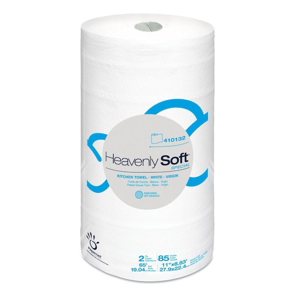 Papernet Heavenly Soft Kitchen Paper Towel, Special, 2-Ply, 11 x 8.8, White, 85 Sheets/Roll, 30PK - 410132
