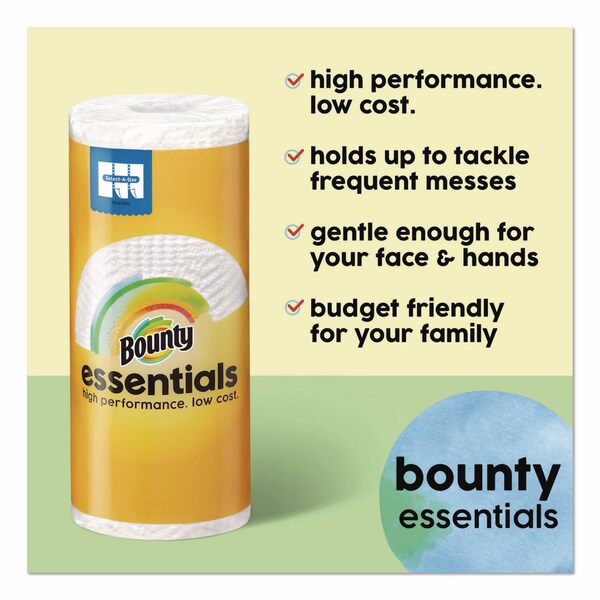 Bounty Essentials Select-A-Size Kitchen Roll Paper Towels, 2-Ply, 108 Sheets/Roll, 24PK - 80810311