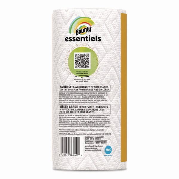 Bounty Essentials Select-A-Size Kitchen Roll Paper Towels, 2-Ply, 108 Sheets/Roll, 24PK - 80810311