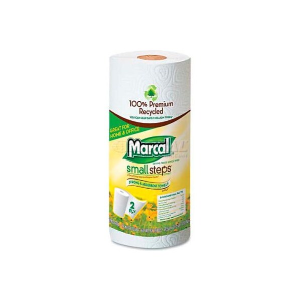 Marcal Mfg 100% Premium Recycled Roll Towels, 9in X 11in, 15 Rolls/Case - MRC - 6709