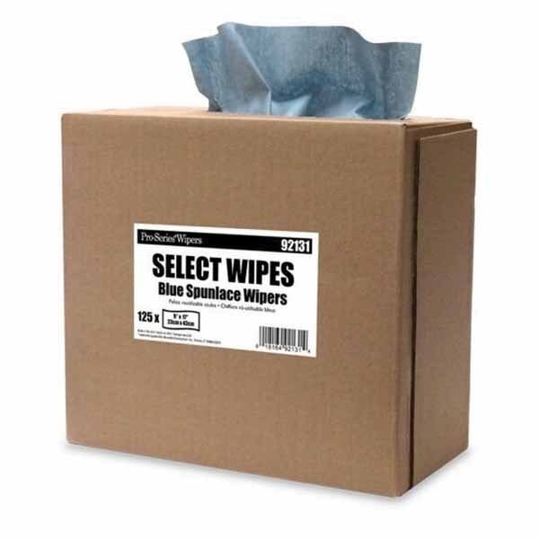 Mercantile Development SUPREME SPUNLACE, BLUE SMOOTH TOWEL, 9X17, POP-UP, 125PK - 92131