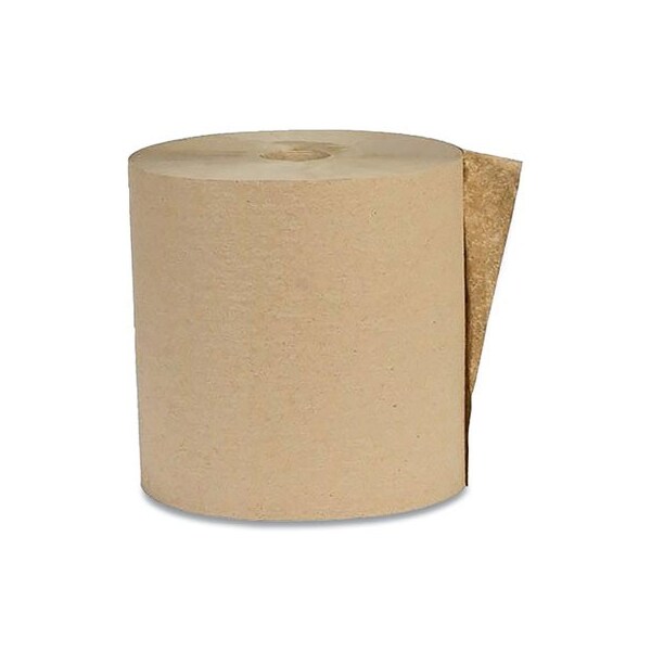 American Paper Converting Recycled Hardwound Paper Towels, 1-Ply, 1.8 Core, 7.88 X 800 Ft, Kraft, 6PK - EK80186