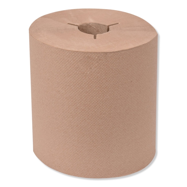Tork Universal Hand Towel Roll, Notched, 1-Ply, 8in. x 1,000 ft, Natural, 6PK - 8031000