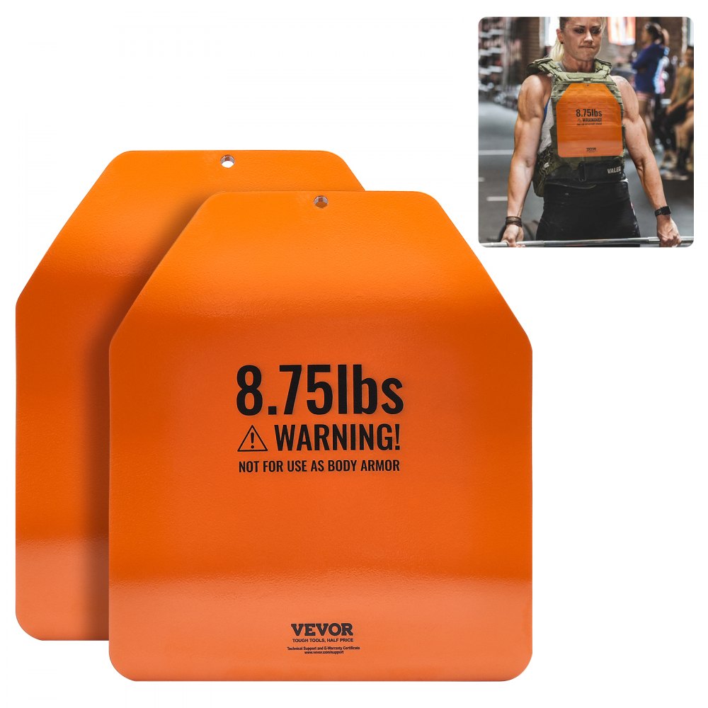 VEVOR Curved Weight Vest Plates for Strength Training Workout 2x8.75 LB Plates - BXGBQBSP875LGSYIEV0
