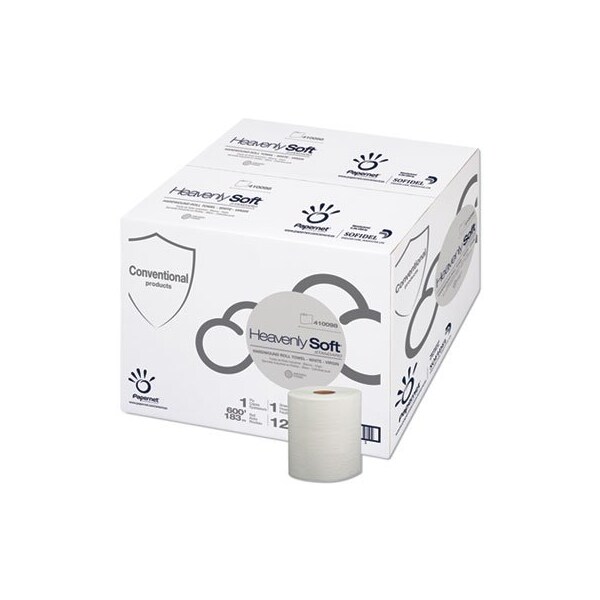 Sofidel Am Papernet, HEAVENLY SOFT PAPER TOWEL, 7.8in X 600 FT, WHITE, 12PK - 410098