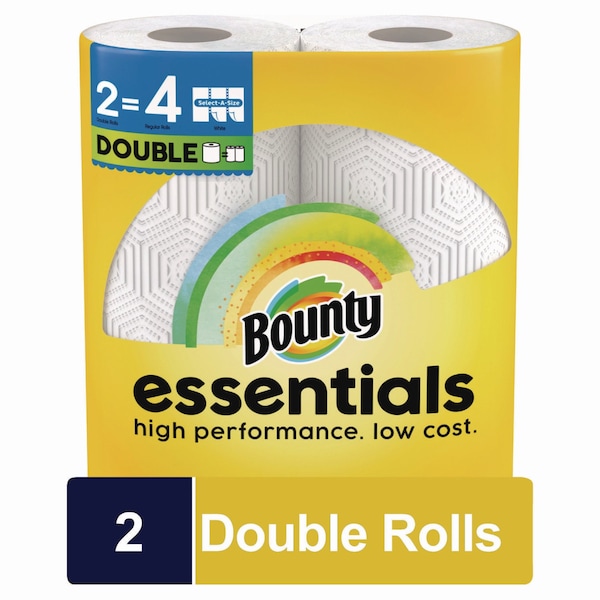 Bounty Essentials Select-A-Size Kitchen Roll Paper Towels, 2-Ply, White, 8PK - 80782402