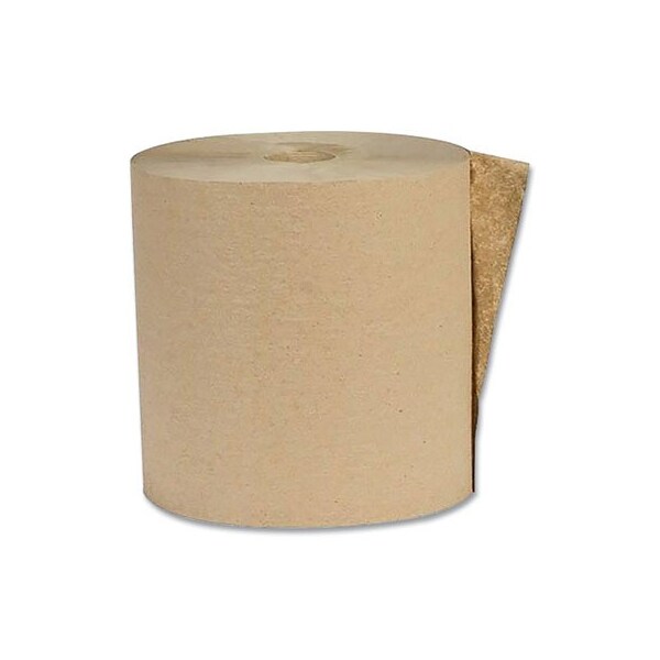 American Paper Converting Recycled Hardwound Paper Towels, 1-Ply, 1.6 Core, 7.88 X 800 Ft, Kraft, 6PK - APVEK80166