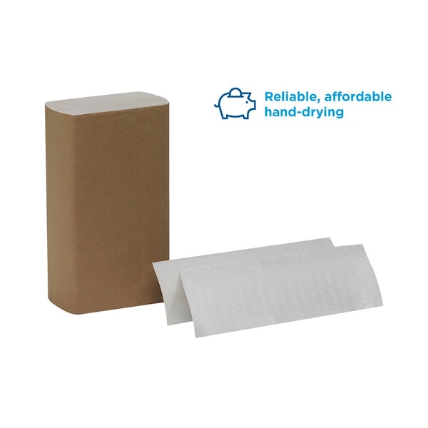 Georgia-Pacific Pacific Blue Basic Multifold Paper Towels, 1 Ply, 250 Sheets, White, 4000 PK - 20204
