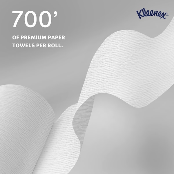 Kimberly-Clark Professional Hard Roll Paper Towels for Blue Core Dispensers, White, (700'/Roll, 6 Rolls/Case, 4,200'/Case) - 25637