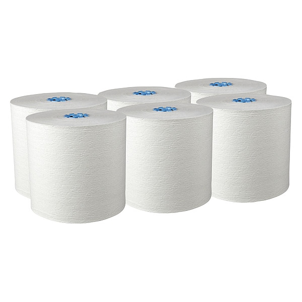 Kimberly-Clark Professional Hard Roll Paper Towels for Blue Core Dispensers, White, (700'/Roll, 6 Rolls/Case, 4,200'/Case) - 25637