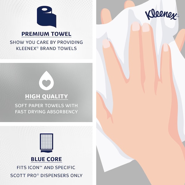 Kimberly-Clark Professional Hard Roll Paper Towels for Blue Core Dispensers, White, (700'/Roll, 6 Rolls/Case, 4,200'/Case) - 25637