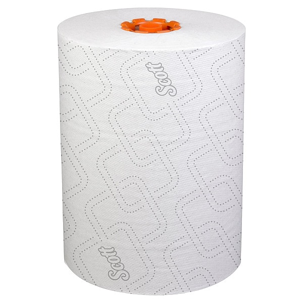 Kimberly-Clark Professional Pro Slimroll Hard Roll Towels for Orange Core Dispensers, White, (580'/Roll, 6 Rolls/Case) - 47035