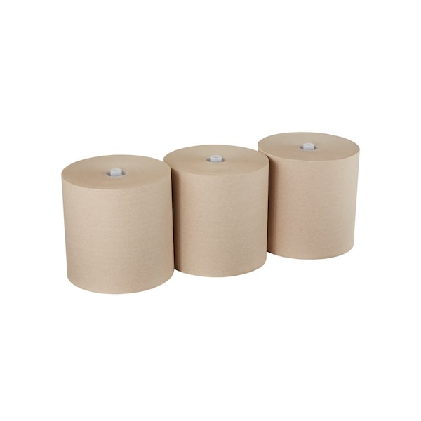 Georgia-Pacific Pacific Blue Ultra Hardwound Paper Towels, 1 Ply, Continuous Roll Sheets, 1150 ft, Brown, 3 PK - 26496