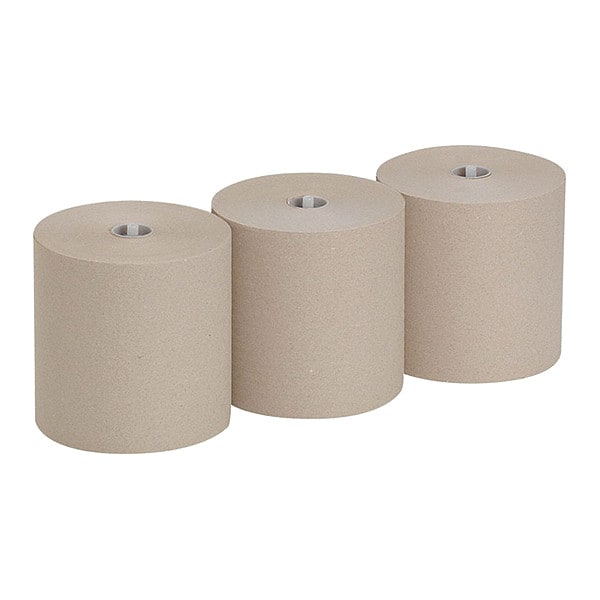 Georgia-Pacific Pacific Blue Ultra Hardwound Paper Towels, 1 Ply, Continuous Roll Sheets, 1150 ft, Brown, 3 PK - 26496