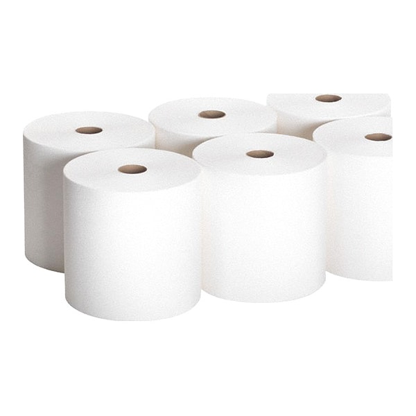 Georgia-Pacific Pacific Blue Select Hardwound Paper Towels, 1 Ply, Continuous Roll Sheets, 1000 ft, White, 6 PK - 26100