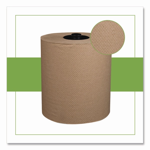 Papernet HyTech Seas Hardwound Roll Towel Kraft, 1-Ply, 7.9in x 700 ft, Brown, 6PK - 410112