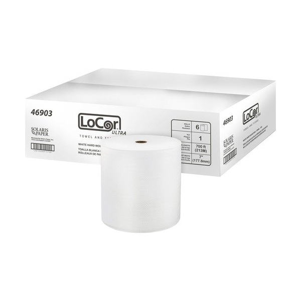 Solaris Paper Paper Towels, 1Ply, 7inx700in, WE, 6PK - SOL46903