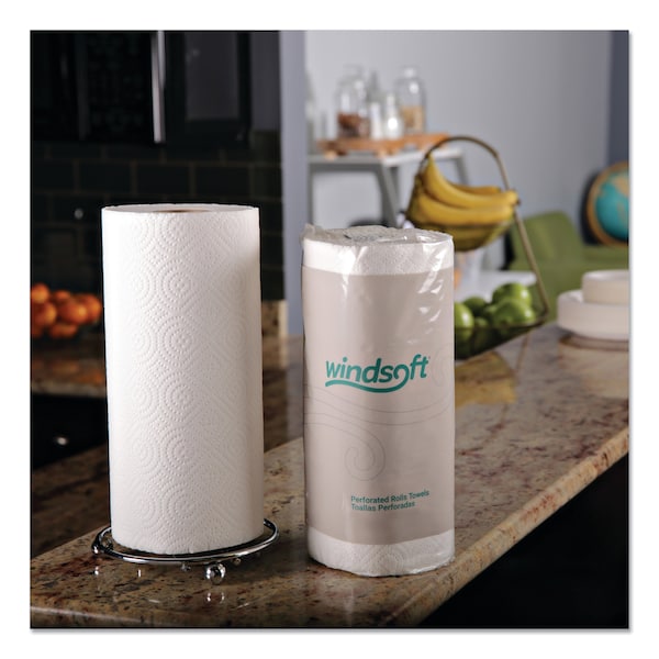 Windsoft Perforated Roll Paper Towels, 2 Ply, 100 Sheets, 8.8", White, 30 PK - WIN1220CT