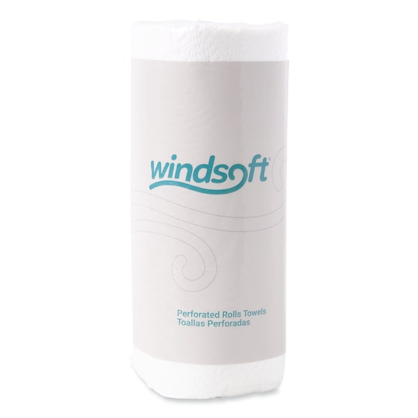 Windsoft Perforated Roll Paper Towels, 2 Ply, 100 Sheets, 8.8", White, 30 PK - WIN1220CT