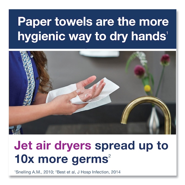 Tork Tork Multifold Hand Towel White H2, Advanced, Strong and Absorbent, 16 x 250 Sheets, 424824 - 424824