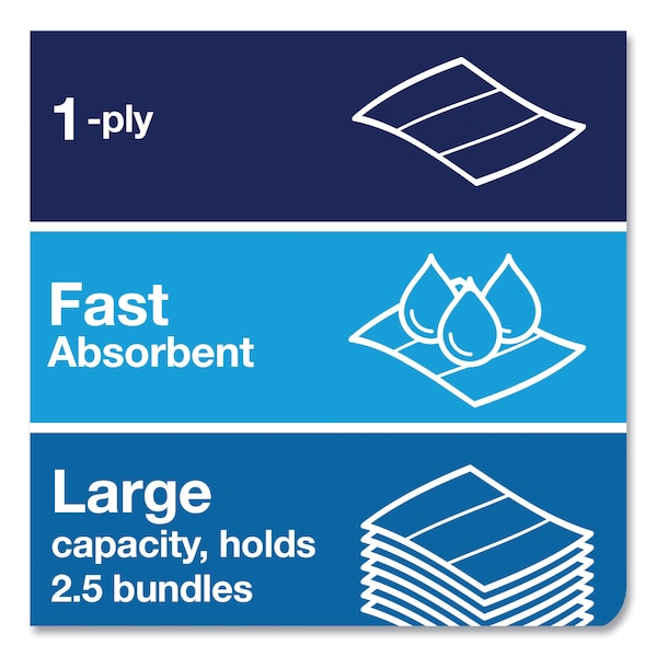 Tork Tork Multifold Hand Towel White H2, Advanced, Strong and Absorbent, 16 x 250 Sheets, 424824 - 424824