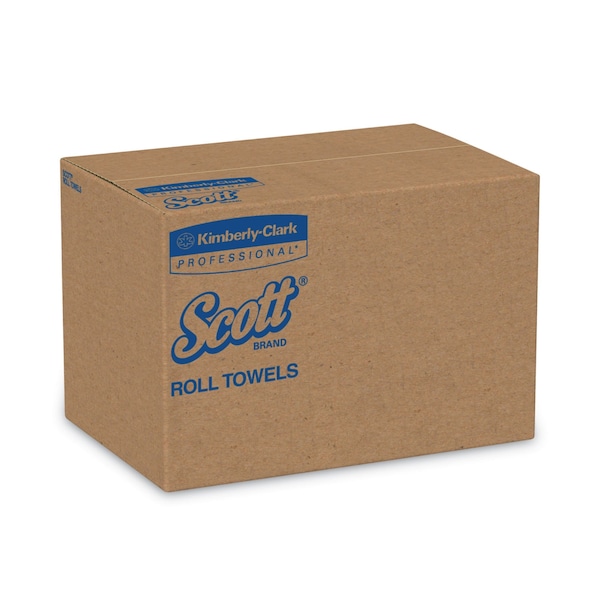 Scott Scott Essential Hardwound Paper Towels, 1 Ply, Continuous Roll Sheets, 800 ft, Natural, 12 PK - 4142