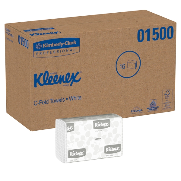 Kimberly-Clark Professional Kleenex C-Fold Paper Towels, 150 Sheets, 16 PK - 1500