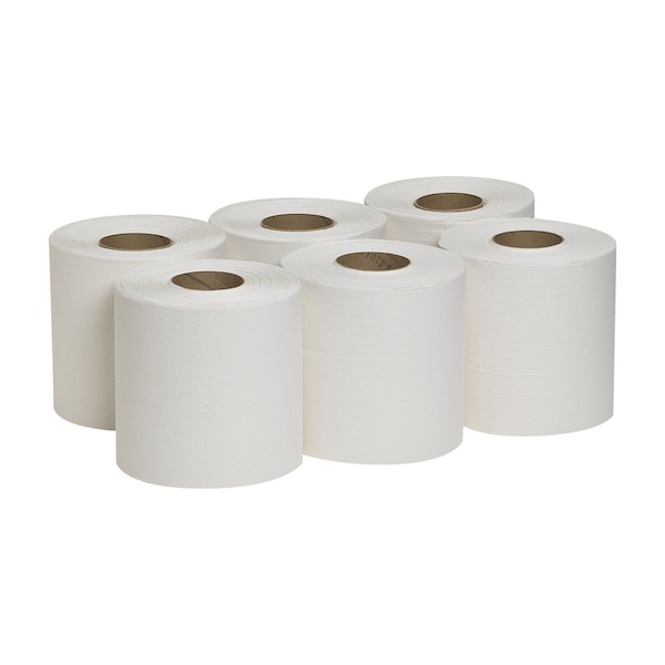 Georgia-Pacific Pacific Blue Basic Center Pull Paper Towels, 1 Ply, 1000 Sheets, 1,000 ft, White, 6 PK - 44110