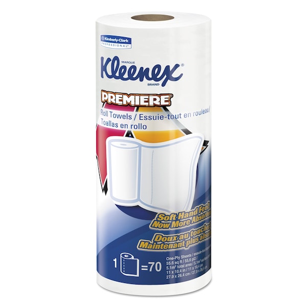 Kleenex Kleenex Perforated Roll Paper Towels, 1 Ply, 70 Sheets, White, 24 PK - 13964
