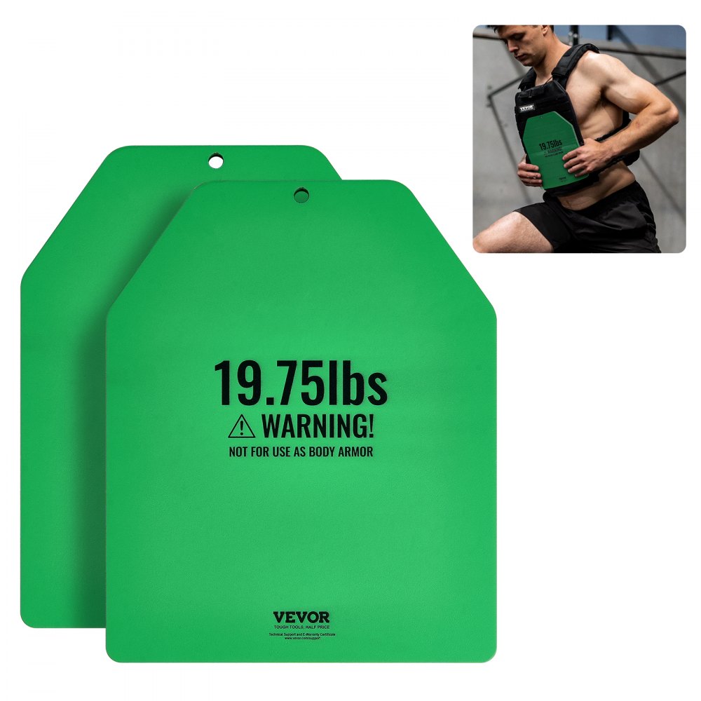 VEVOR Weight Vest Plates for Strength Training Running Workout 2x19.75 LB Plates - BXGBPBSP1975S0WAXV0