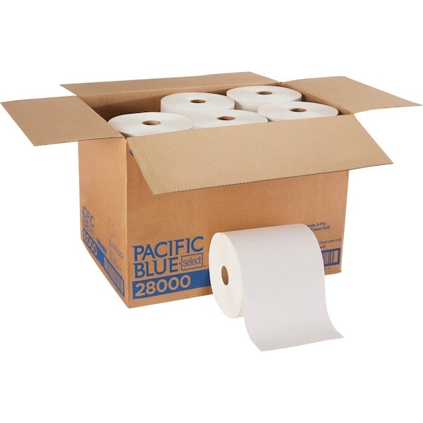 Pacific Blue Select Paper Towels, 2 Ply, White, 12 PK - GPC28000