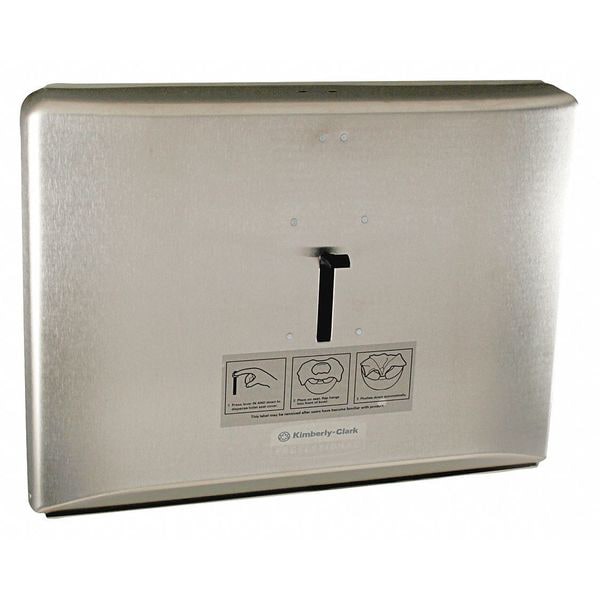 Kimberly-Clark Professional Personal Seat Cover Dispenser (09512), Stainless, 16.63" x 12.25" x 2.5" (Qty 1) - 9512