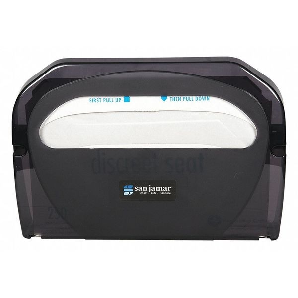 San Jamar Toilet Seat Cover Dispenser, Black - TS510TBK