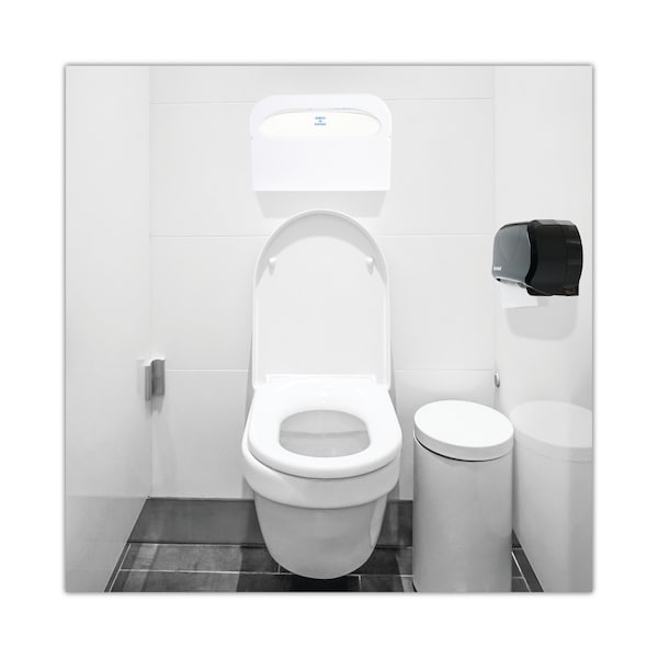 Boardwalk Wall-Mount Toilet Seat Cover Dispenser, Plastic, White, PK2 - BWKKD100
