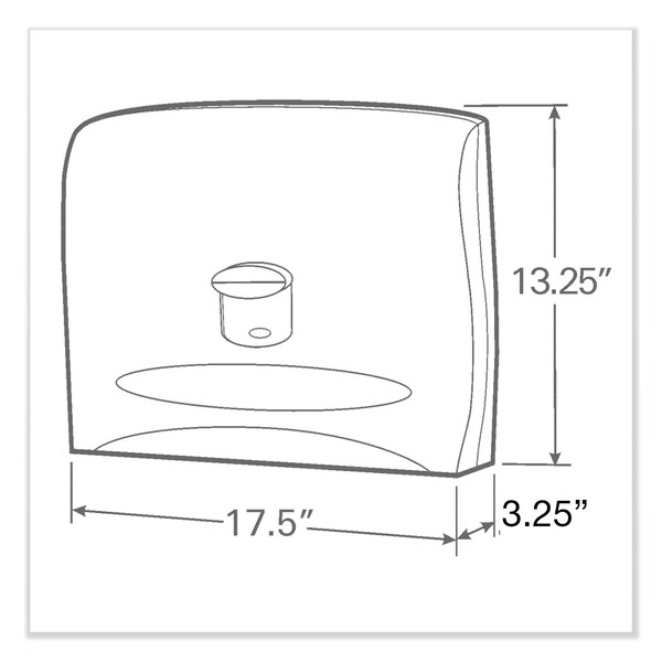 Scott Personal Seat Toilet Seat Cover Dispenser, 17.5 x 2.25 x 13.25, White - 9505