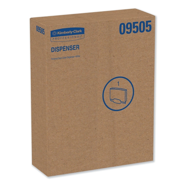 Scott Personal Seat Toilet Seat Cover Dispenser, 17.5 x 2.25 x 13.25, White - 9505
