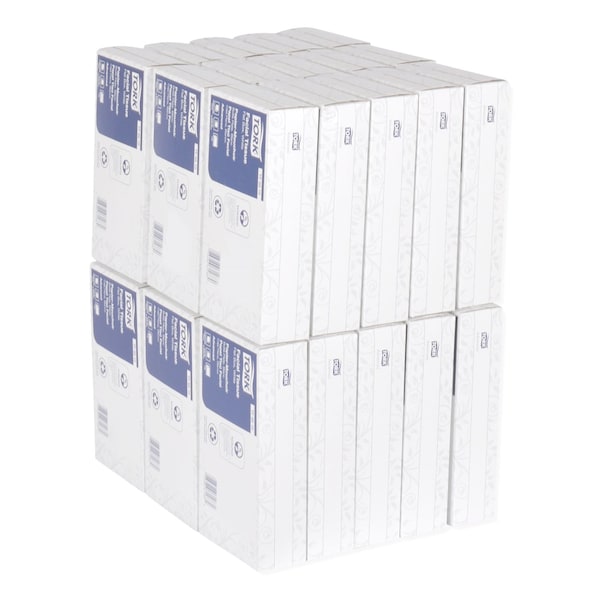 Tork Advanced Facial Tissue, 2-Ply, White, Flat Box, 100 Sheets/Box, 30PK - TF6810