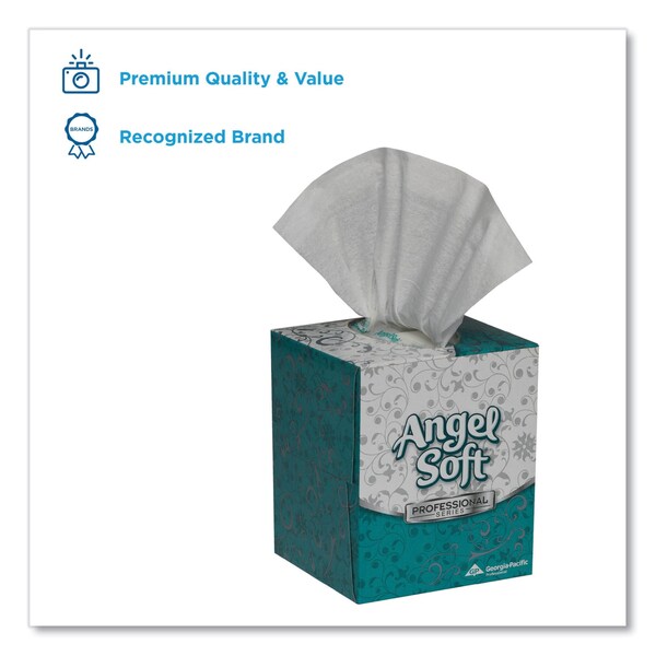 Georgia-Pacific Premium Facial Tissue, 2-Ply, White, Cube Box, 96 Sheets - 46580