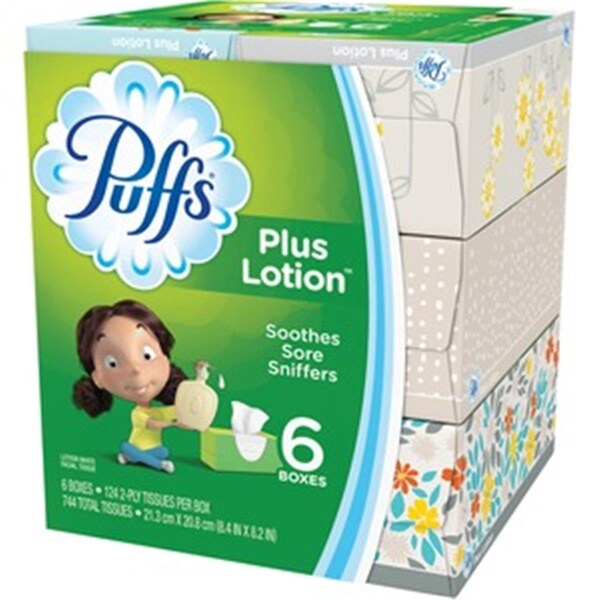 Home Improvement Plus Lotion Facial Tissue, 124 Sheets, 12PK - HO3756979