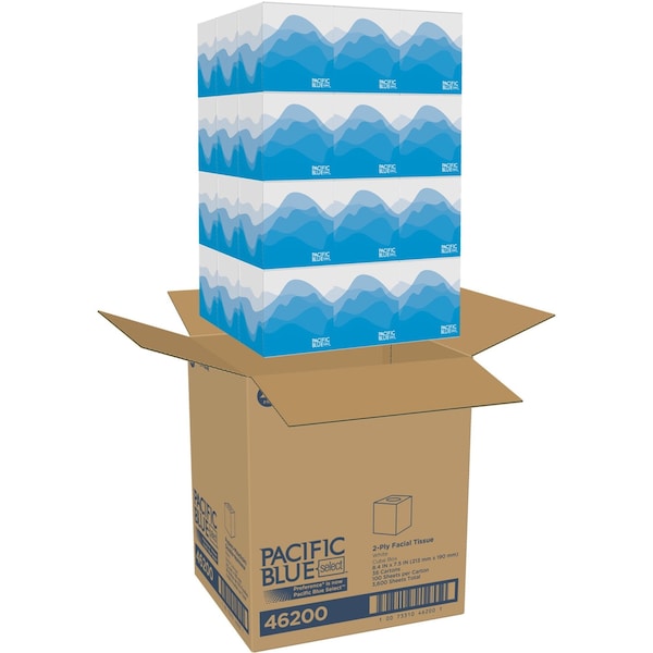 Georgia-Pacific Preference 2 Ply Facial Tissue, 100 Sheets, 36 PK - 46200