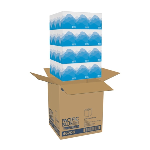 Georgia-Pacific Preference 2 Ply Facial Tissue, 100 Sheets, 36 PK - 46200