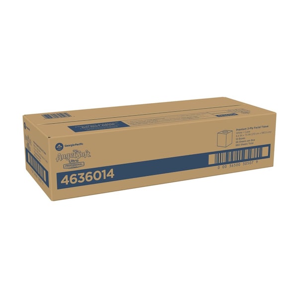 Georgia-Pacific Angel Soft Ultra Professional Series 2 Ply Facial Tissue, 96 Sheets, 10 PK - 4636014