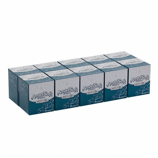 Georgia-Pacific Angel Soft Ultra Professional Series 2 Ply Facial Tissue, 96 Sheets, 10 PK - 4636014