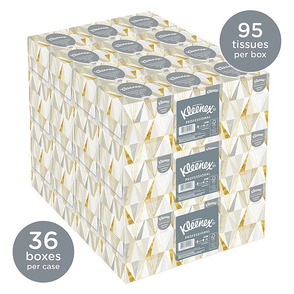 Kimberly-Clark Professional Boutique, 2 Ply Facial Tissue, 12 Boxes, 95 Sheets per Box - 21200