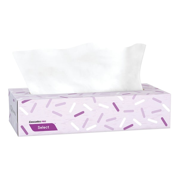 Cascades Pro 2 Ply Facial Tissue, 100 Sheets - F950