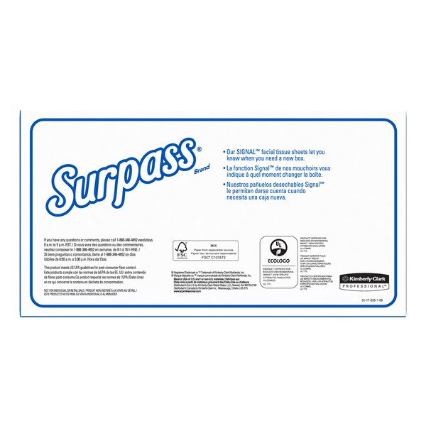 Kimberly-Clark Professional 2 Ply Facial Tissue, 125 Sheets, 60 PK - 21390